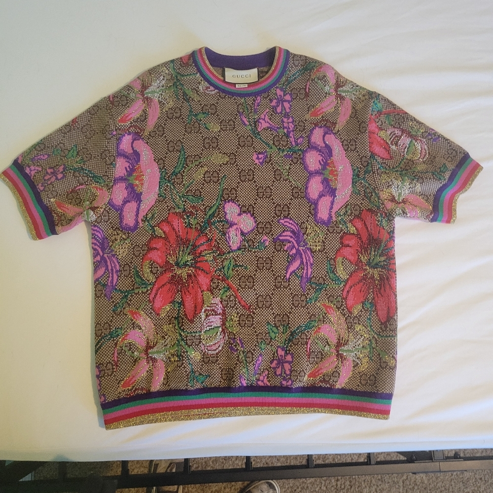 Gucci Logo, Floral Print Sweater - Picture 3 of 6